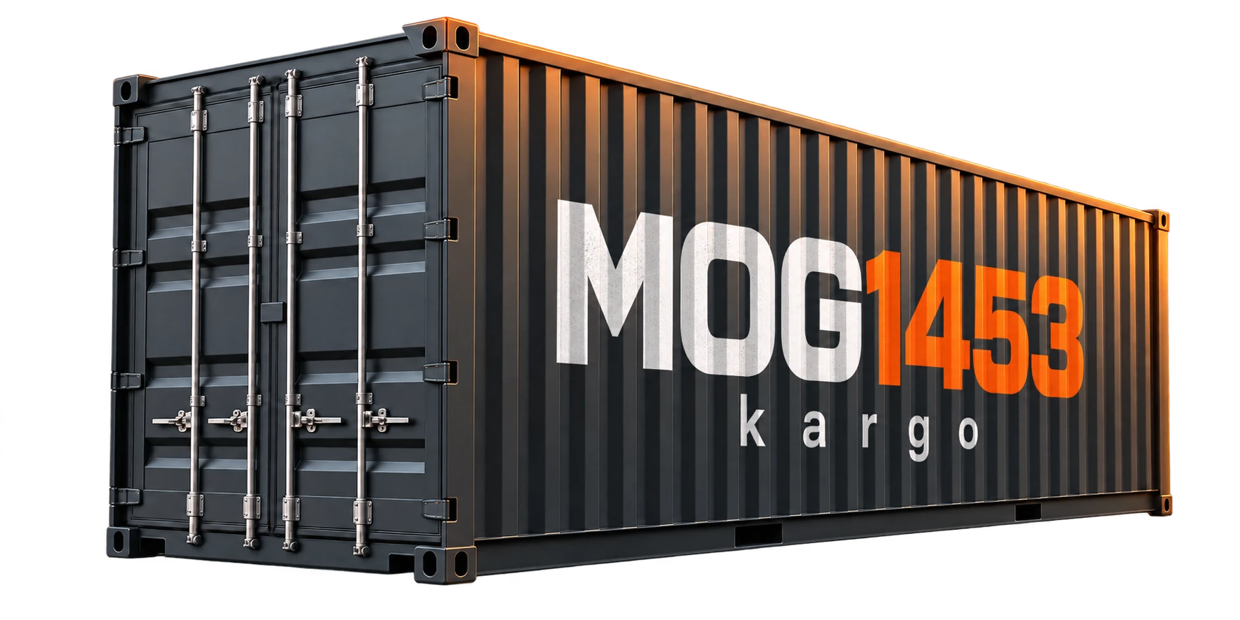 MOG 1453 Kargo markalı koyu renkli kargo konteyneri
